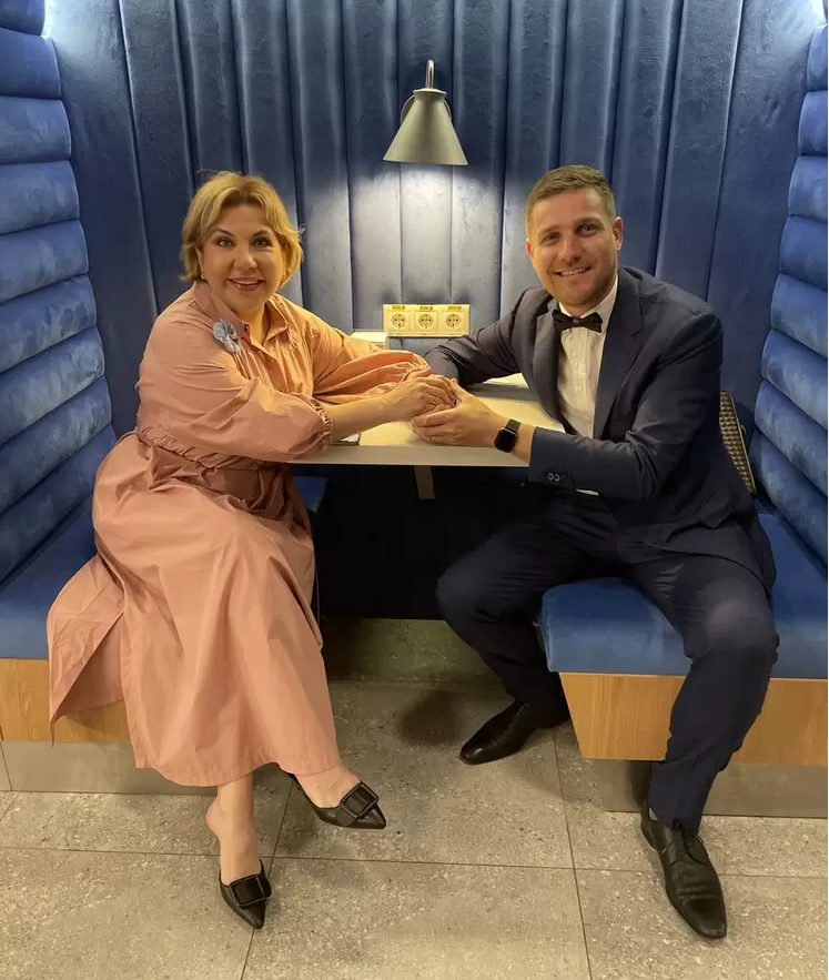 Марина Федункив с мужем Стефано