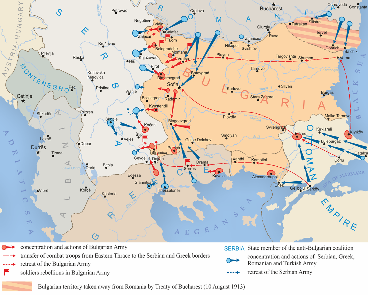 Первая балканская война карта