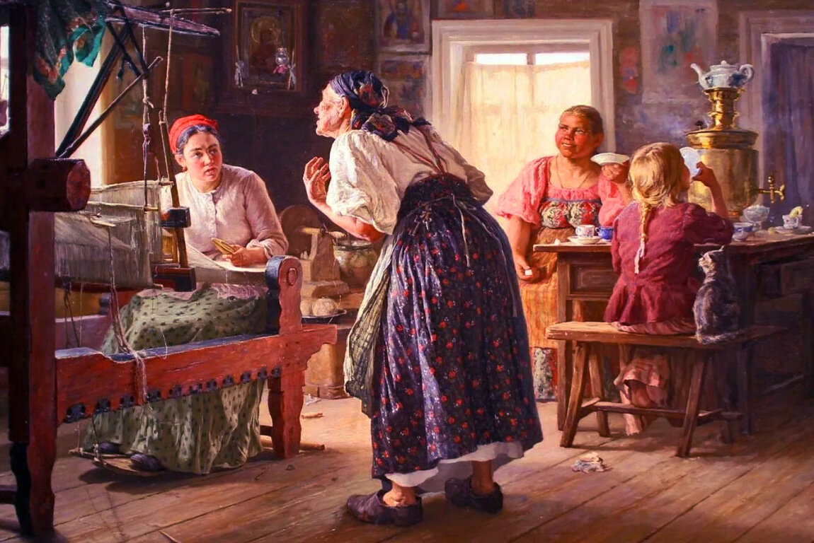 «Лихая свекровь». Картина художника Василия Максимова (1893 год).