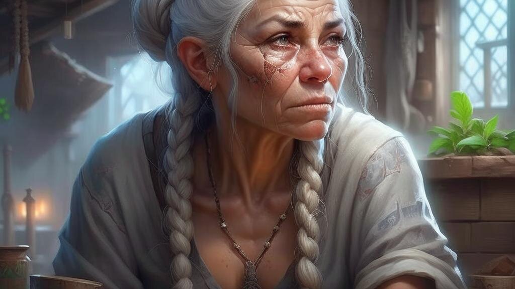 Картинка задумавшейся женщины