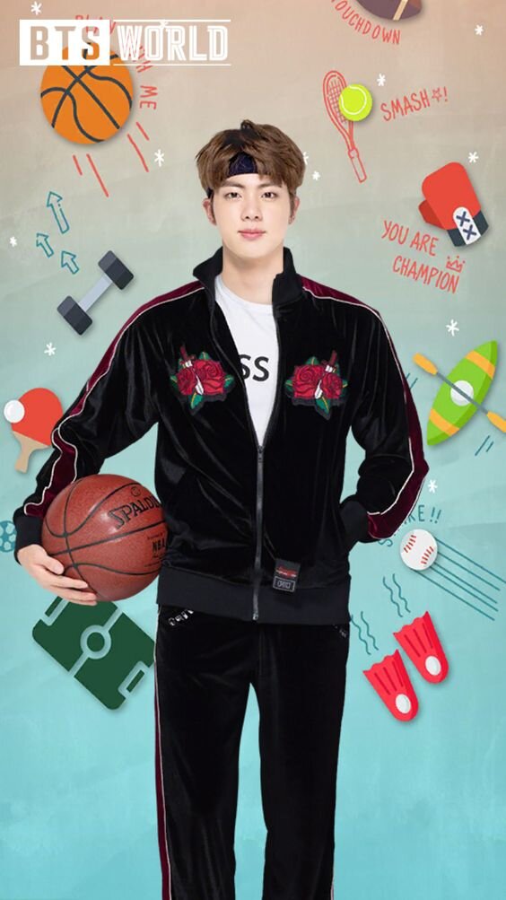 BTS. Jin as a basketball player