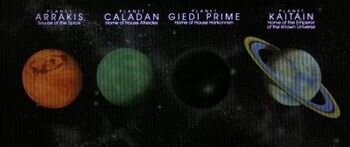 Некоторые планеты цикла "Дюна"