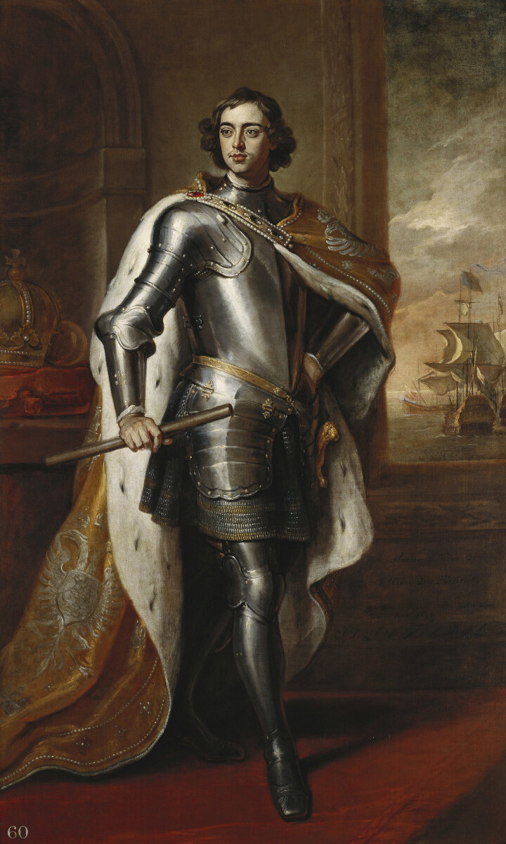 Готфрид Кнеллер. Петр Великий, Царь России (1672–1725), 1698 г. Источник: rct.uk