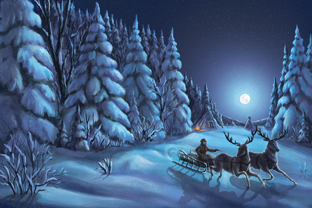 Обложка для книги Дмитрия Овсянникова " Сказки Лапландии"