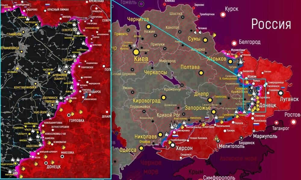 Карта боевых действий в харьковской области на сегодня в реальном времени