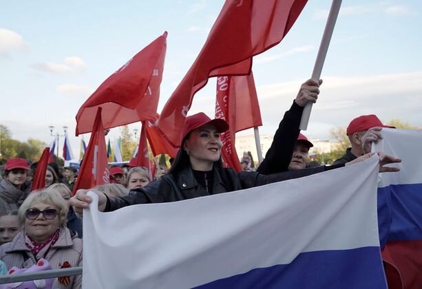    Митинг в поддержку спецоперации на Украине в Невинномысске Телеграм-канал губернатора Ставрополья Владимира Владимирова