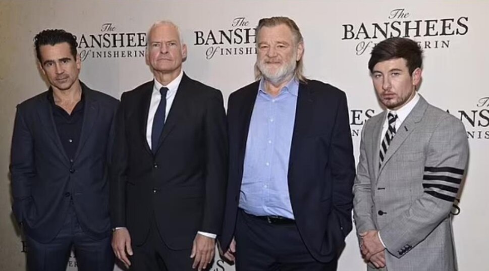 Красная дорожка перед показом в DGA Theater. Колин Фаррелл, Мартин МакДона, Брендан Глисон, Барри Киоген 