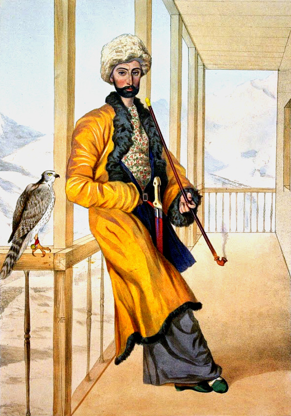 Бек [князь] кабардинец (?). Костюмы Кавказа князя Григория Гагарина 1845-52