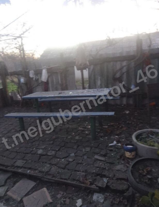    Повреждения после обстрела. Фото: телеграм-канал Романа Старовойта