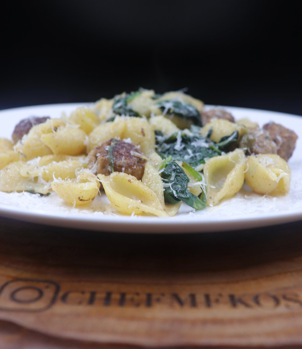 Паста с фрикадельками #chefmfkos