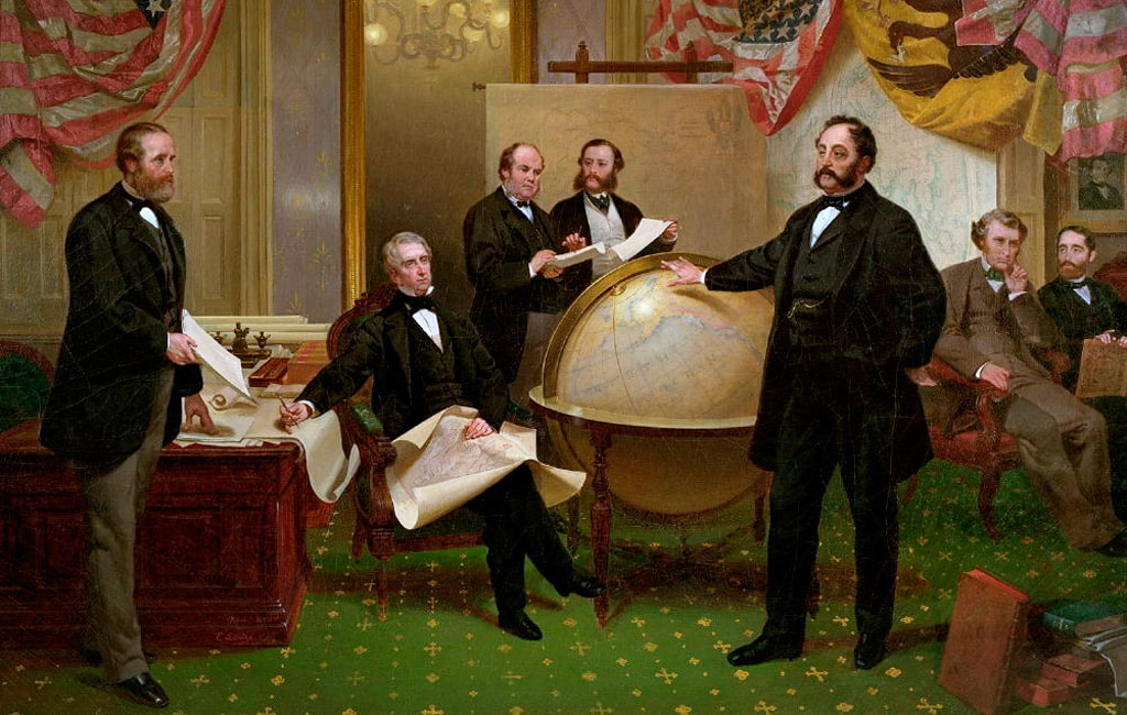 Эдуард Андреевич Стекль. Подписание договора о продаже Аляски 30 марта 1867 г
