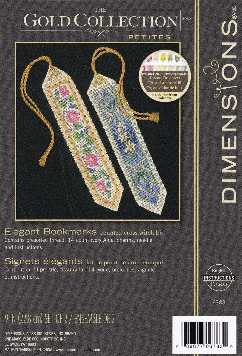 превью набора Elegant Bookmarks, производитель Dimensions, здесь и далее все фото сделаны автором блога