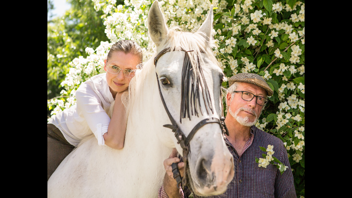 Мы с мужем и наш конь Хабо. Фото Andrew Shevel