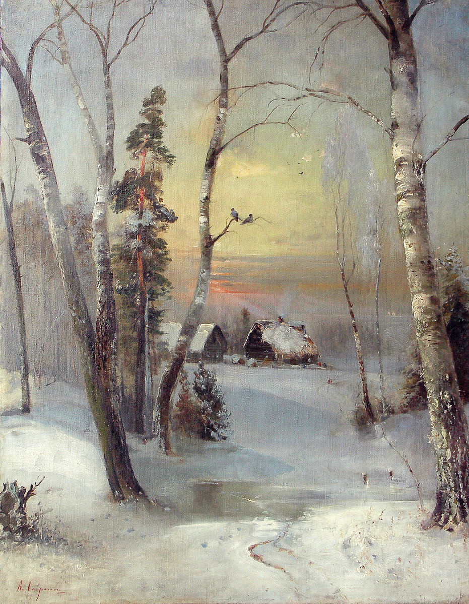 А.К. Саврасов. Зима. 1880-1890-е. Холст, масло. Вологодская областная картинная галерея