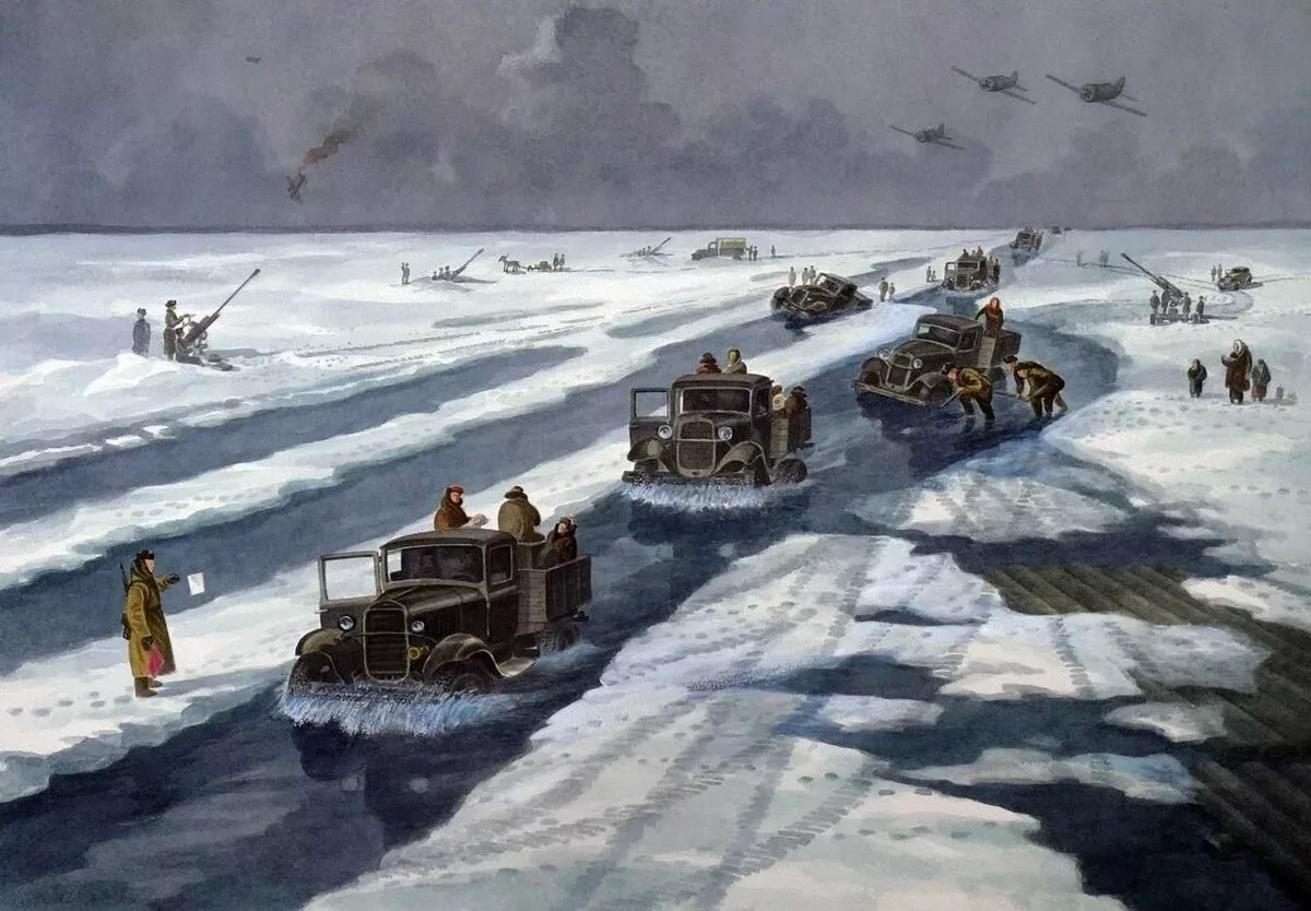 “Дорога жизни”, проходившая в годы Великой Отечественной войны по льду Ладожского озера - это не просто громкое пафосное название, данное ленинградцами этому пути.-5