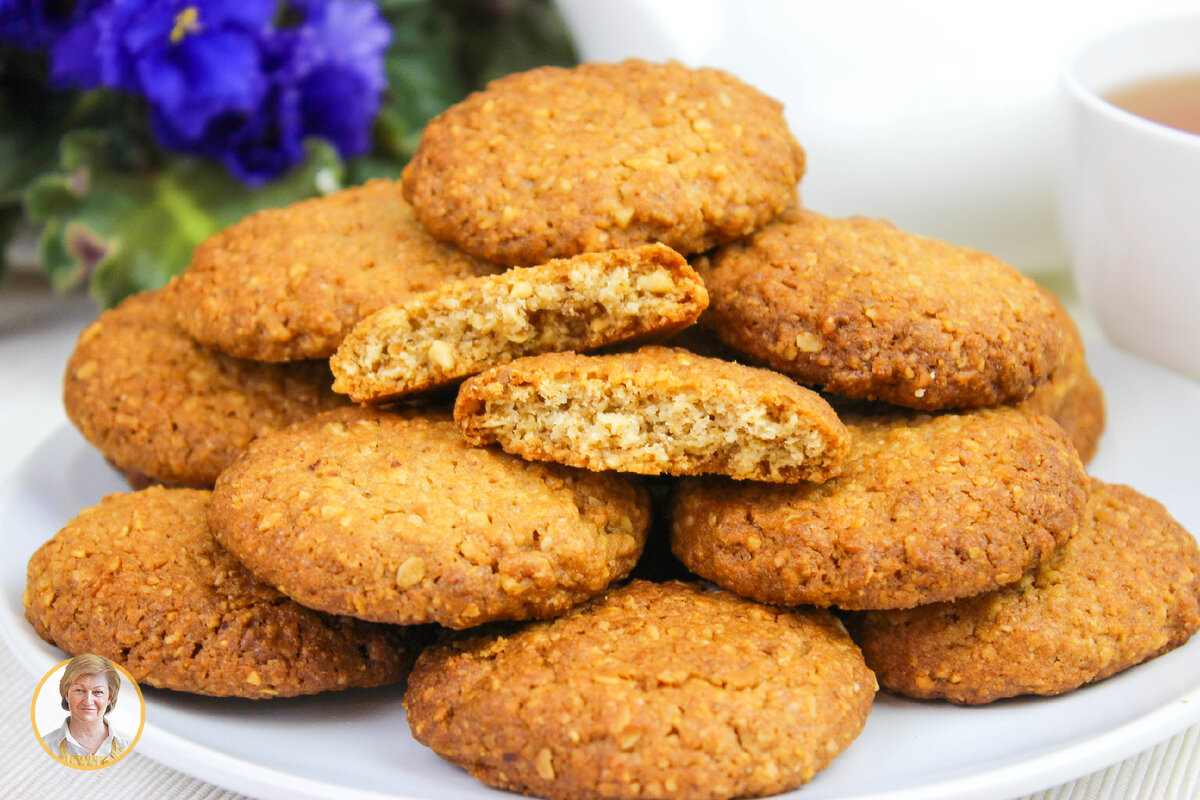 Овсяное печенье с орехами! Очень вкусное и ароматное, не сильно сладкое,  сверху хрустящее, а внутри мягкое и рассыпчатое | Коршикова Любовь — Рецепты  | Дзен