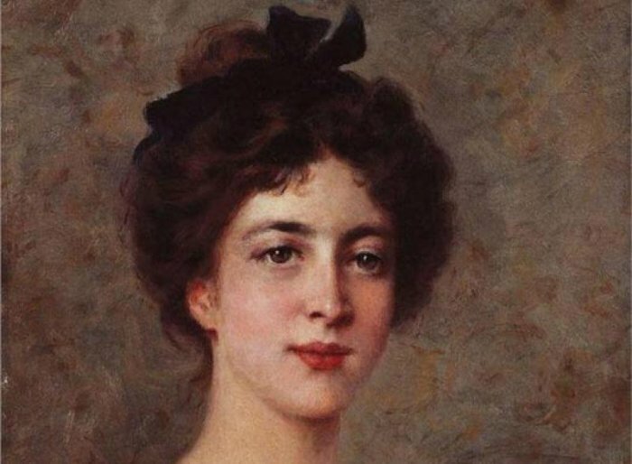 Утверждается, что это портрет Екатерины Шаховской, хотя я не нашла этому подтверждений 