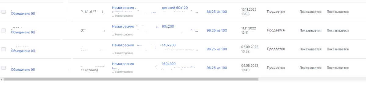 6 карточек, 4 в продаже, 2 в планах.