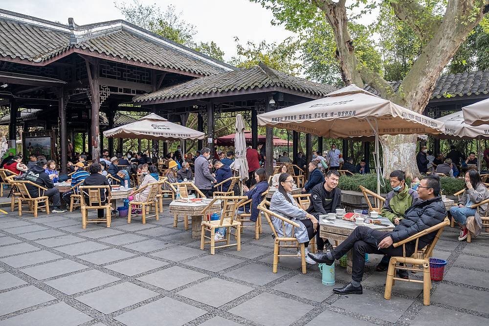 Чаепитие в парке в Китае. unesco.org