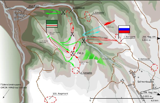 Схема боя у 776 высоты