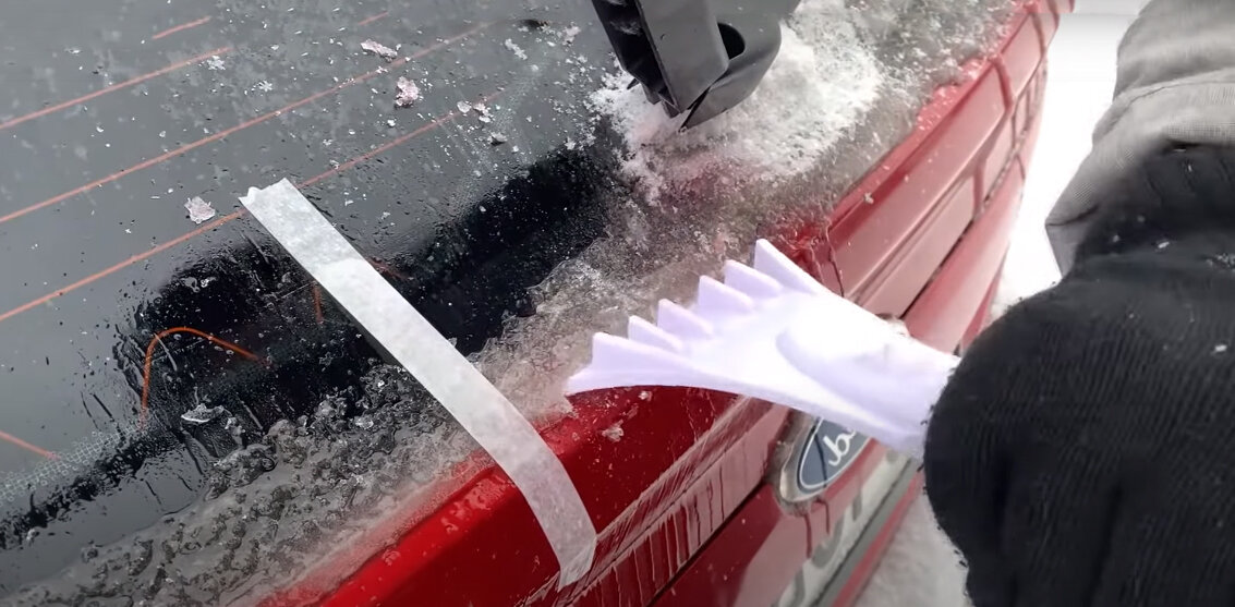 Очищение скребком.