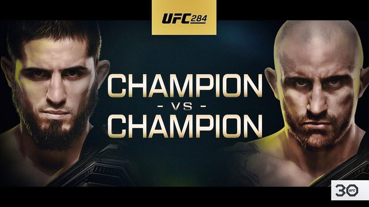    Афиша боя Махачева против Волкановски на UFC 284© UFC