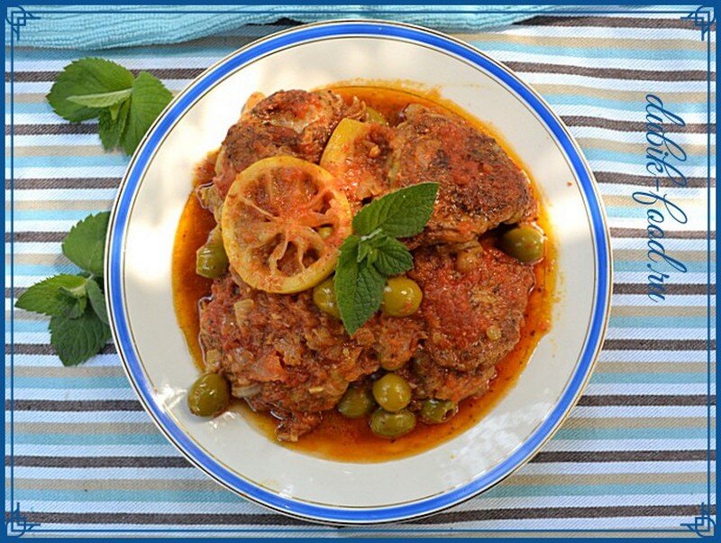 Ингредиенты для «Говядина с черносливом по-мароккански»: