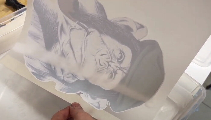 Фото 7. Изображение с клеевым порошком