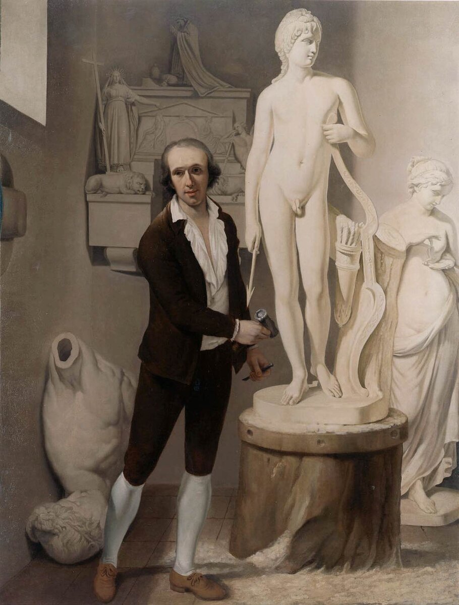 Доменико Конти. Портрет Антонио Кановы в мастерской. 1793