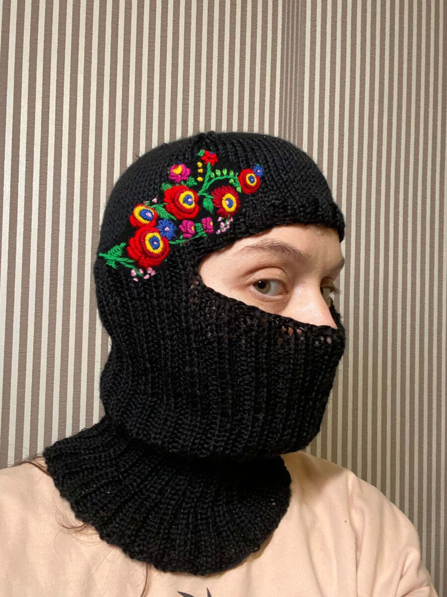 Макет с наложением вышивки из интернета