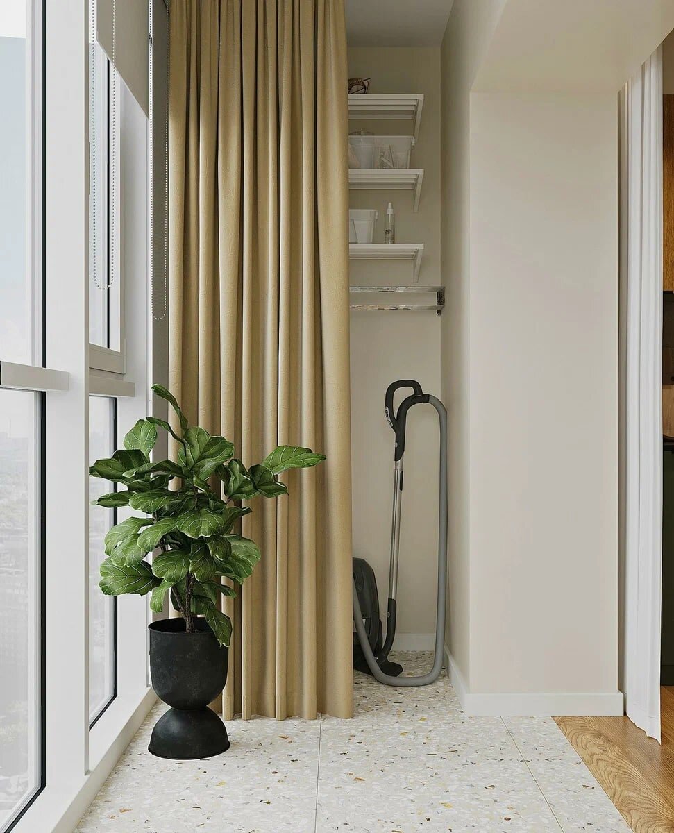 Зеленый, графитовый и светлое дерево. Элегантная однушка 48 кв.м., где уместилось всё необходимое