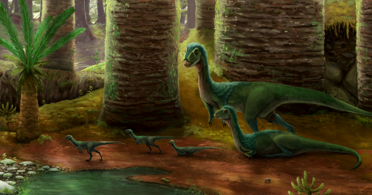 Фото семьи веганов 145 млн лет назад. 