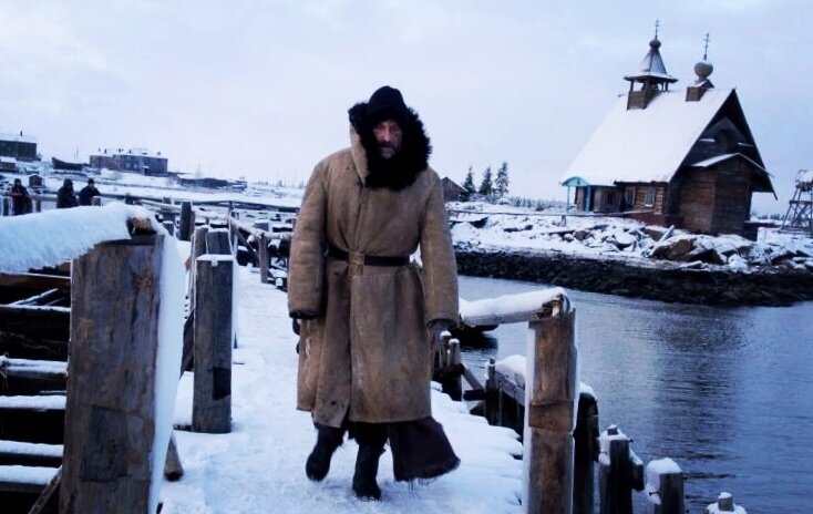 Пётр Мамонов в роли отца Анатолия в кинофильме "Остров" (2006 г., режиссер П. Лунгин).