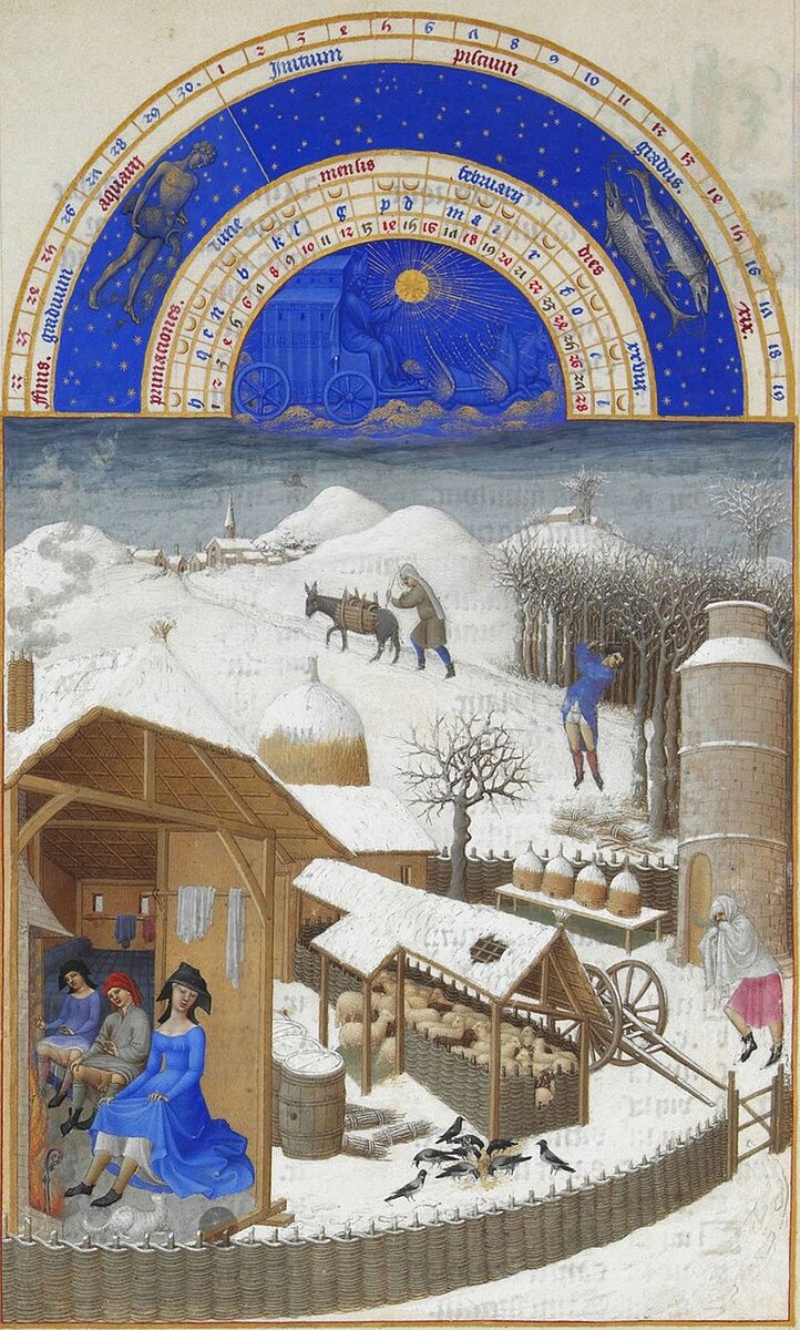2. «Февраль» (Великолепный часослов герцога Беррийского, 1410—1490)
