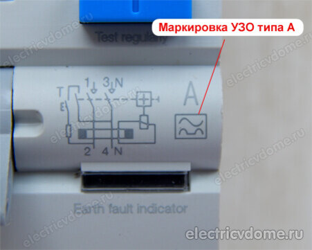 разница между УЗО тип A тип AC