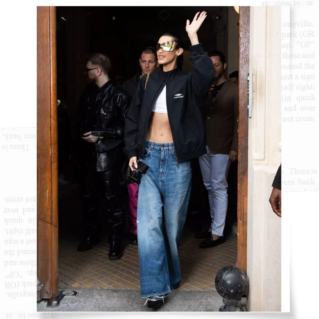Как стилизовать свободные джинсы багги, как у Хейли Бибер, Беллы Хадид и Ко.