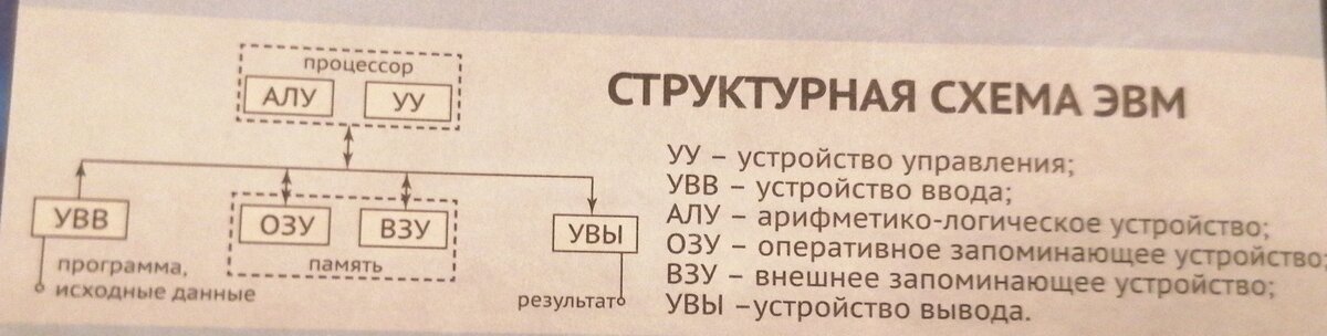 Структурная схема ЭВМ