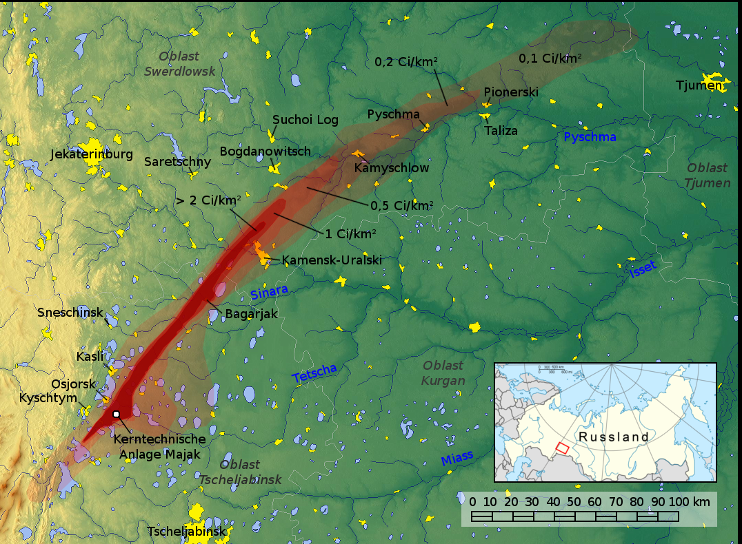 Восточно-Уральский радиоактивный след (ВУРС), образовавшийся в результате Кыштымской аварии
