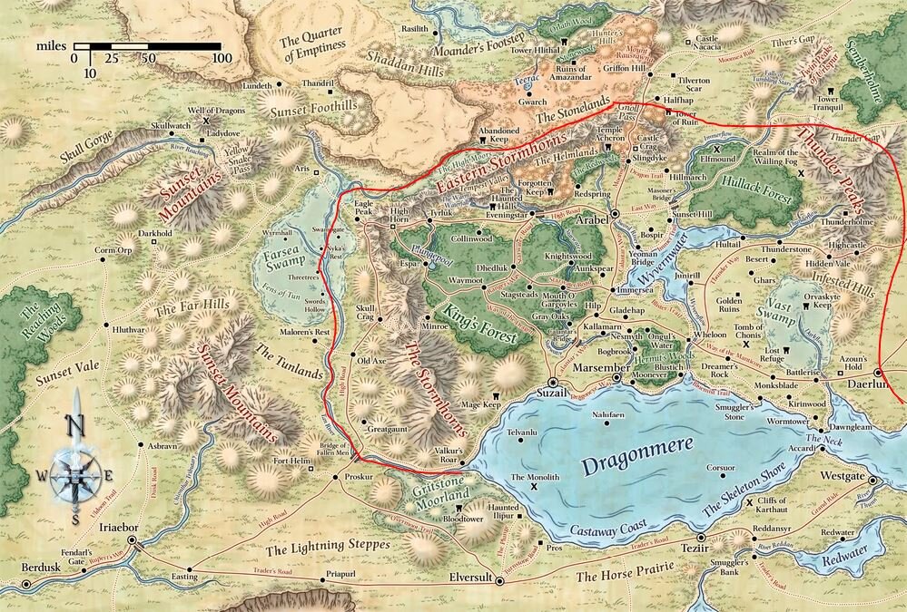 Карта Кормира и окрестной территории