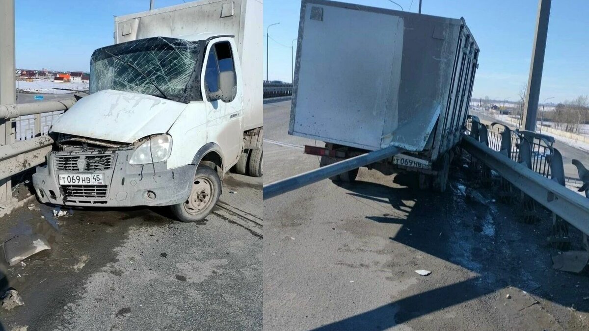     В областной столице на Объездной дороге железный столб проткнул грузовик «Газель». По данным паблика «ЧС Тюмень», всё произошло сегодня днём. Водитель машины чудом спасся.