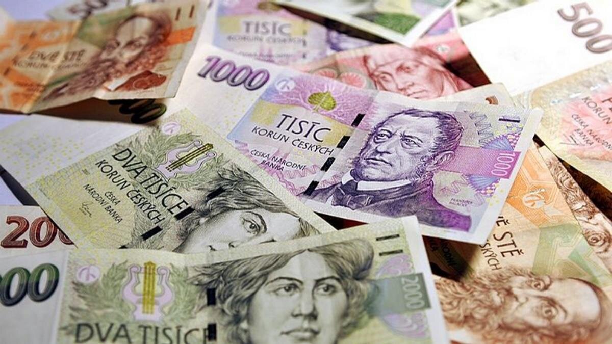Чешские купюры разного достоинства
