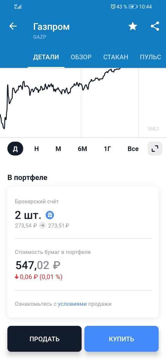 Подарок 2 акции Газпрома