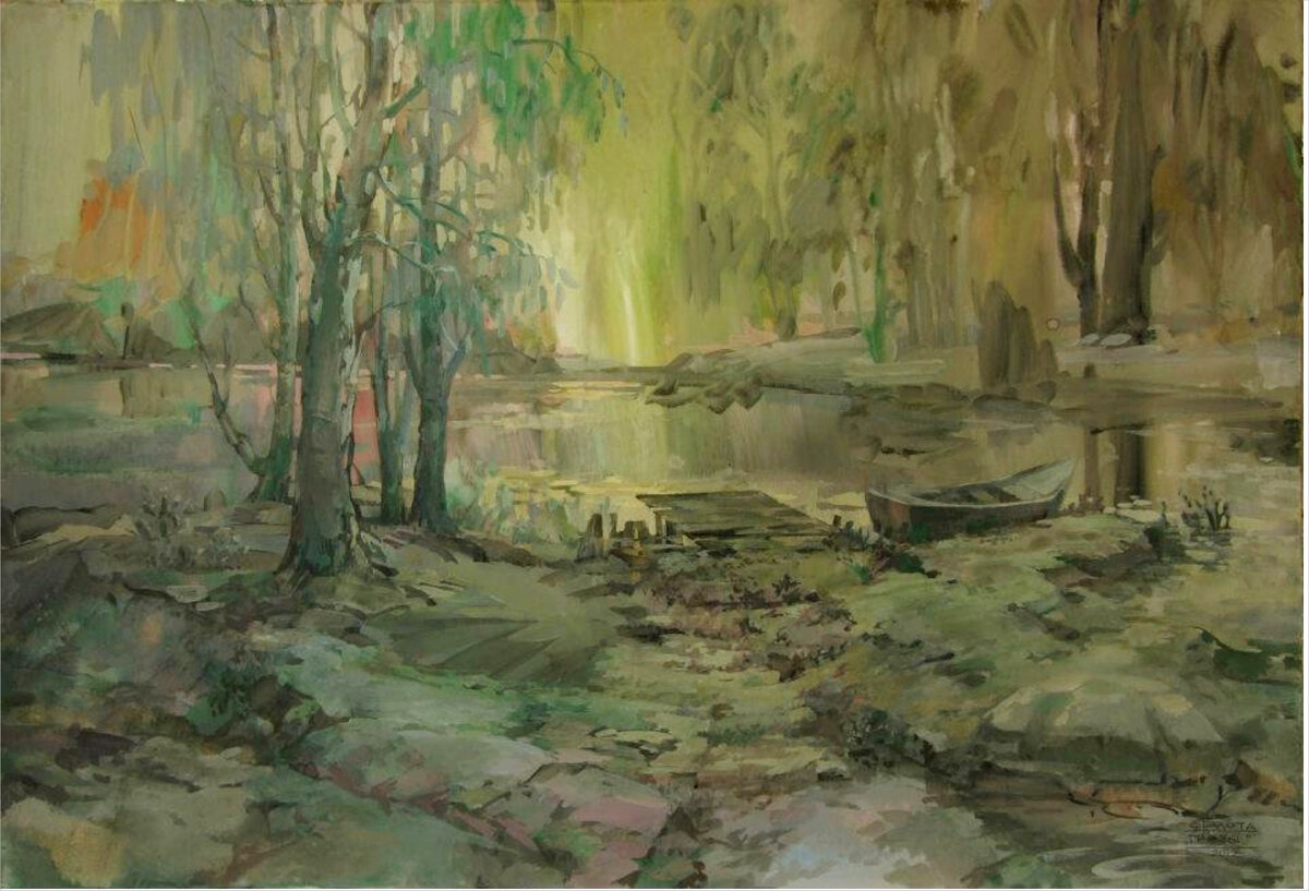 Сергей Глета. Грёзы. бумага. акварель. белила. 50х75 см. 2012 