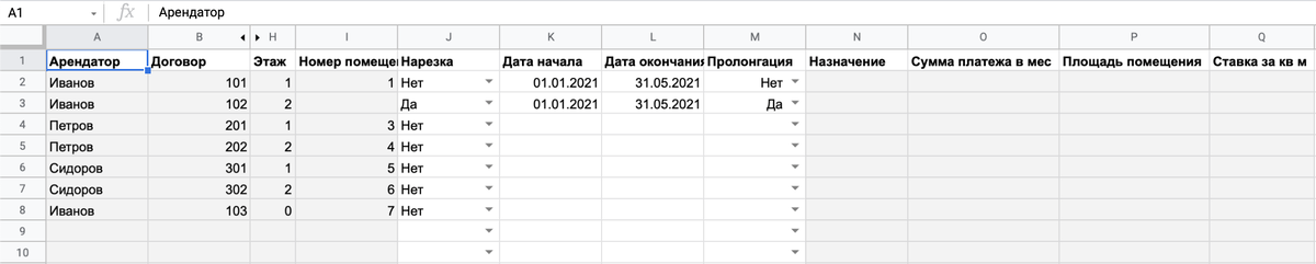 На скриншоте приведены тестовые значения, поскольку данные о компании клиента конфиденциальны