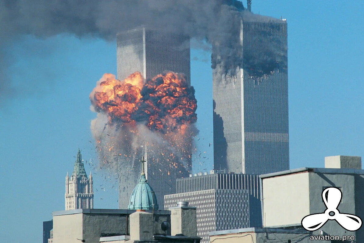 11 сентября 2001 года, Столкновение ВС с башнями ВТЦ 