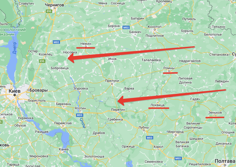 Наступление по Левобережной Украине. Рисунок Автора