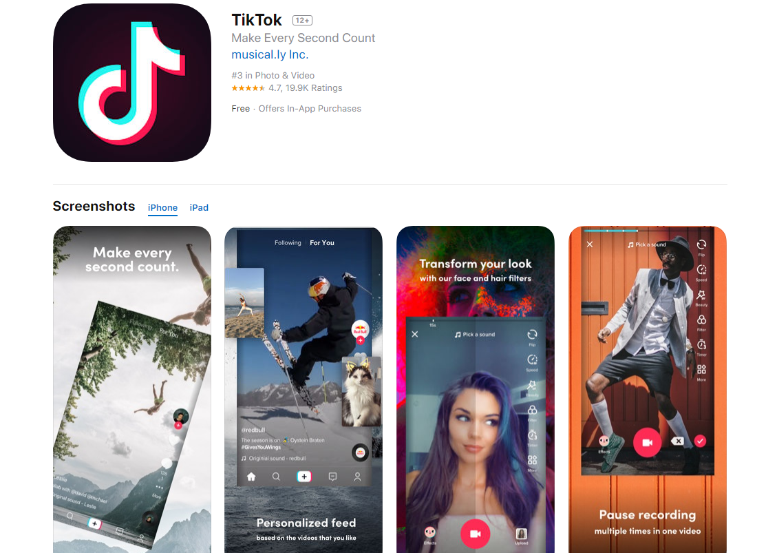 Tik tok где можно снимать. Tik Tok приложение. Тик ток Интерфейс. Tik Tok app Store. Тик ток Интерфейс приложения.