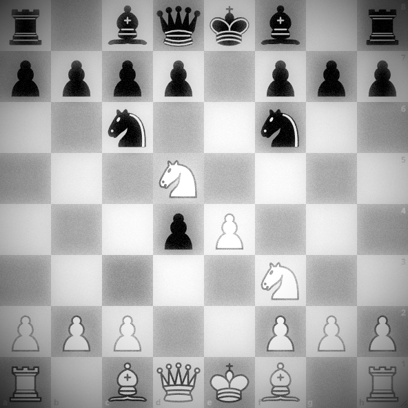 1. e4 e5 2. Nf3 Nc6 3. Nc3 Nf6 4. d4 exd4 5. Nd5