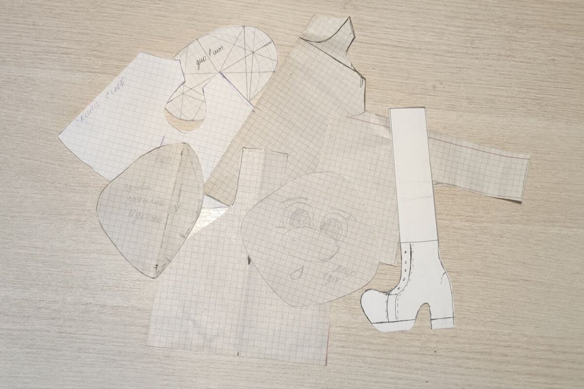 Вот так выглядит черновой вариант выкройки. 