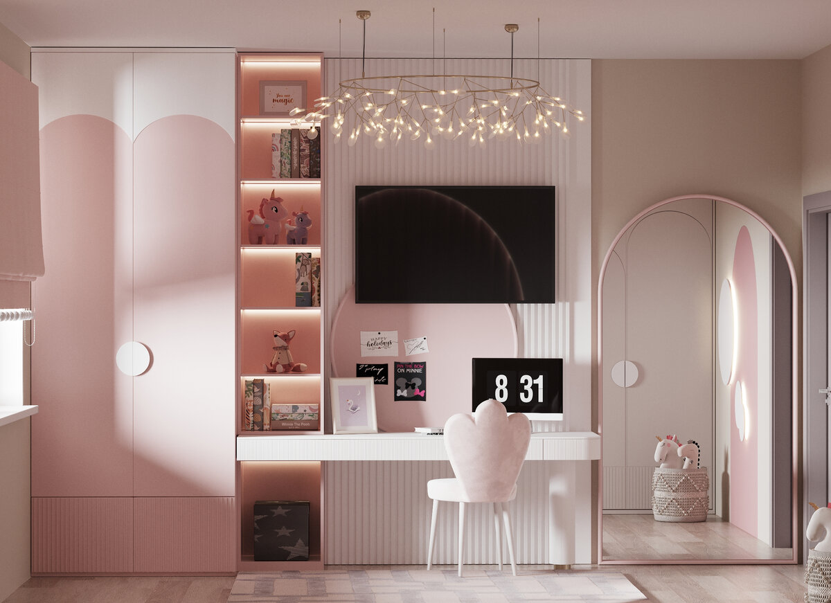 Дизайн детской для девочки. Дизайн АрхиКомфорт